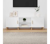 Mueble para tv | mueble de salón | mesa de tv madera contrachapada blanco 150x30x50 cm cfw47639