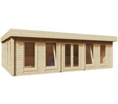 Caseta grande de madera modelo b / 38m² / 8x5m / 70mm
