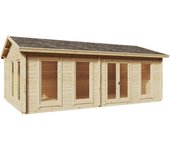 Caseta de madera modelo f / 26m² / 7x4m / 70mm