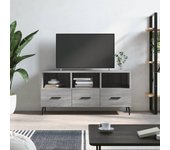 Mueble de tv | mueble de salón | mesa de tv madera de ingeniería gris sonoma 102x36x50 cm cfw49442
