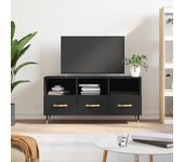 Mueble de tv | mueble de salón | mesa de tv madera de ingeniería negro 102x36x50 cm cfw76778