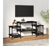 Mueble para tv | mueble de salón | mesa de tv madera contrachapada negro 117x35x52 cm cfw32695