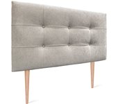 Dhome cabecero de tela aqualine capitoné 105x115cm con patas camas 105 - beige
