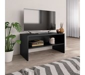 Mueble para tv | mueble de salón | mesa de tv madera contrachapada negro 80x40x40 cm cfw44742