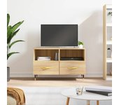 Mueble para tv | mueble de salón | mesa de tv madera contrachapada roble ahumado 80x36x50 cm cfw69817