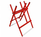 Andrys - caballete plegable para cortar troncos, con tornillería y tapones de pvc, de acero pintado en polvo, 80 x 60 x 100 cm, color rojo