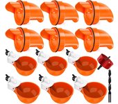 Kits de puerta de comedero para pollos sin desperdicios para comederos automáticos de aves y juegos de bebederos para pollos