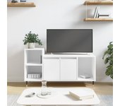 Mueble para tv | mueble de salón | mesa de tv madera contrachapada blanco 100x35x55 cm cfw60809