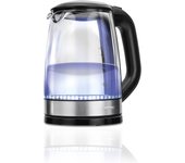 Hervidor agua cristal 1,7l resistencia oculta iluminación led apagado automático 2200 w, mpm, transparente, 2200, mcz-78