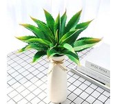 Verde-planta artificial de aloe vera - 30,5 cm de ancho para decoración interior y exterior, jardín y baño
