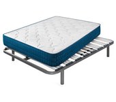 Colchón viscoelástico royal memory + somier apolo | medida: 105x180 cm | con 5 patas de 25 cm