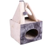 Tienda eurasia® rascador para gatos, estructura de terciopelo y cuerda, rascador cubo, 30,5x30,5x48 cm