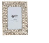 Portafoto blanco con patina 10 x 15 cm | la loja de ana