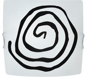 Lámpara de techo tosel mae vagues vidrio cuadrado aluminio pantalla de lámpara vidrio rojo d30 x h15 cm