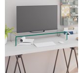 Soporte para tv | mueble de salón | mesa de tv/elevador monitor cristal claro 80x30x13 cm cfw69870