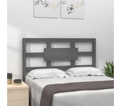 Cabecero de cama，panel de cabecera，decoración de pared madera maciza de pino gris 105,5x4x100 cm cfw72323