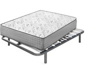 Colchón viscoelástico diamond fresh + somier apolo | medida: 150x200 cm | con 5 patas de 25 cm