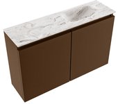 Mondiaz ture-dlux 80cm mueble fondo reducido rust. eden lavabo posición derecho glace. 1 orificio.