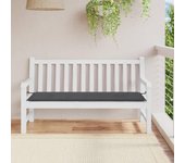 Cojín para banco de jardín gris tela oxford 150x50x3 cm