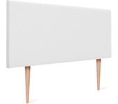 Dhome cabecero de lino natural liso 110x105cm con patas camas 105 - blanco
