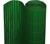 Canisse pvc para el jardín, balcón o terraza doble cara, valla cortaviento para balcón, valla oculta, verde 80 x 900cm