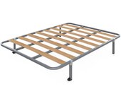 Somier hades con patas de 25 cm | estructura de madera y de tubos de acero | medidas: 120 x 190 cm