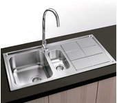 Fregadero cuadrado encastrar 97 x 50 madrid - 1 seno y medio - acero inox