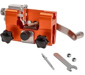 Afilador de motosierra, herramienta de afilado de cadena de motosierra manual [tamaño pequeño] + 1 cabezal de afilado