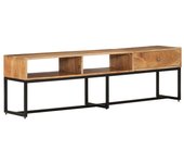 Mueble de tv | mueble de salón | mesa de tv madera maciza de acacia 160x30x45 cm cfw91932