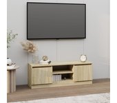 Mueble de tv | mueble de salón | mesa de tv con puerta roble sonoma 102x30x36 cm cfw50915