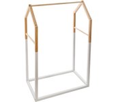 Tienda eurasia - perchero de ropa infantil, madera resistente, casa - 60x37x100 cm