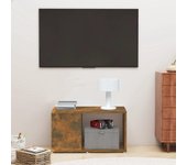 Mueble para tv | mueble de salón | mesa de tv madera contrachapada roble ahumado 60x24x32 cm cfw19491