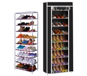 T-lovendo tlv-fs-58160 zapatero con cubierta de tela 10 niveles organizador zapatos estantería.