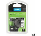 Cinta de transferencia térmica dymo d1 16958 19 mm x 3,5 m negro blanco nailon (5 unidades)