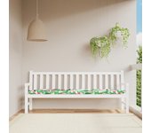 Cojín banco de jardín tela multicolor 200x50x7 cm