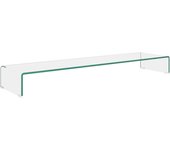 Mueble tv/monitor 120 x 30 x 13 cm cristal transparente