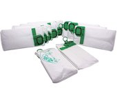 Vhbw 10x bolsa aspiradora compatible con vorwerk kobold vk140, vk150, vk 140, vk 150 aspiradora - vellón micro, 26 cm x 14 cm, blanco / verde