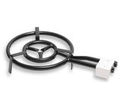 Paellero doble aro 40cm, quemador de gas butano, camping gas, rosco para paellas, plancha, briebe, negro, , mod400