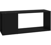 Mueble tv de aglomerado 80x24x32 cm negro