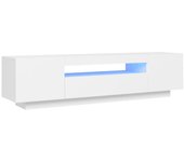 Mueble tv con luces led blancas 160x35x40 cm
