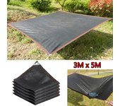 Red de sombreado de hdpe anti-uv negra red de sombreado de plantas suculentas de jardín cubierta de piscina red de sombreado de 18 pines - 3 x 5 m