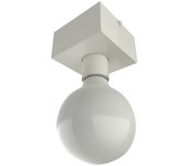 Lumicom | boston s lámpara de techo, 1xe27, max 42w, metal, blanco brillante, 10x10cm