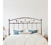 Cabecero de forja manchego, color negro oro cabezal para cama de 105 cm, cama juvenil (110 cm x 125 )