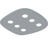 Lumicom | river free lámpara de techo, 6x gx53, max 8w, metal, gris, 55x40cm