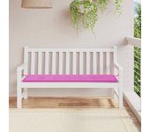 Cojín para banco de jardín rosa tela oxford 150x50x3 cm