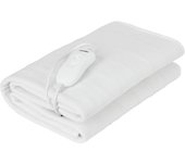 Manta eléctrica cama, medidas 150x80cm, 3 niveles temperatura, temporizador, lavable, forro polar, mesko, blanco, 60, ms 7419