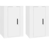 Muebles tv de pared 2 uds blanco 40x34,5x60 cm