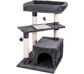 Tienda eurasia® rascador para gatos, estructura de terciopelo y cuerda, rascador, 49x49x79 cm