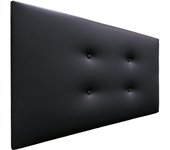 Dhome cabecero de polipiel con 2 hileras de botones 105x50cm camas 105 - negro