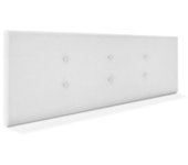 Dhome cabecero de tela aqualine con 2 hileras de botones 145x50cm camas 135/140 - blanco
